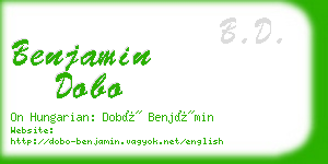 benjamin dobo business card